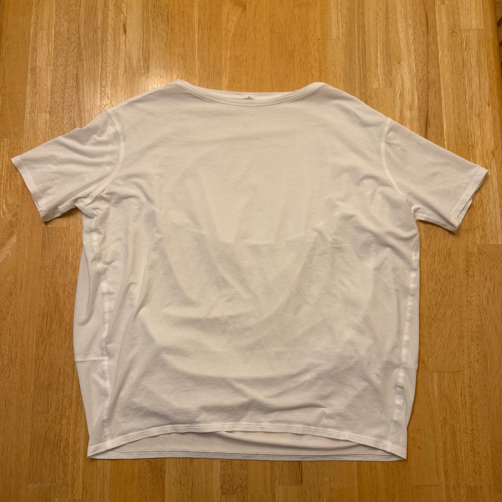 Lululemon Athletica Short Sleeve Shirt Boatneck Lightweight White Women’s Large